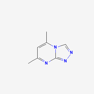 molecular formula C7H8N4 B1221182 5,7-Dimethyl-[1,2,4]triazolo[4,3-a]pyrimidine 