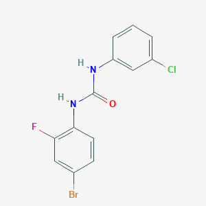 molecular formula C13H9BrClFN2O B1221184 1-(4-Bromo-2-fluorophenyl)-3-(3-chlorophenyl)urea 