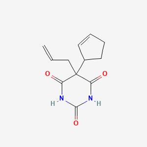 molecular formula C12H14N2O3 B1221192 Cyclopentobarbital CAS No. 76-68-6