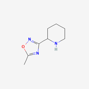 molecular formula C8H13N3O B12212030 2-(5-Methyl-1,2,4-oxadiazol-3-yl)piperidine 