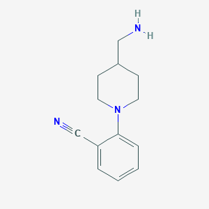 molecular formula C13H17N3 B12212101 2-[4-(Aminomethyl)piperidin-1-YL]benzonitrile 