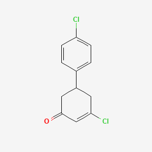 molecular formula C12H10Cl2O B12212181 3-Chloro-5-(4-chlorophenyl)cyclohex-2-en-1-one CAS No. 54898-64-5