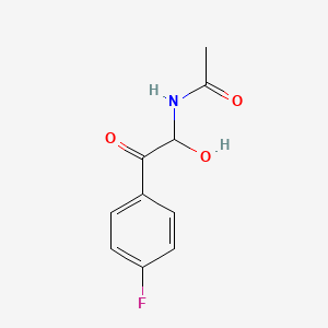 molecular formula C10H10FNO3 B12212186 N-[2-(4-fluorophenyl)-1-hydroxy-2-oxoethyl]acetamide 