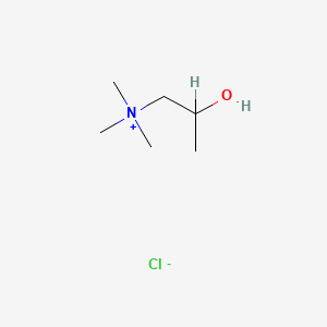 molecular formula C6H16ClNO B1221220 1-Propanaminium, 2-hydroxy-N,N,N-trimethyl-, chloride CAS No. 2382-43-6