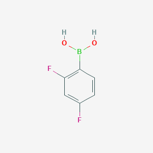 molecular formula C6H5BF2O2 B122123 2,4-二氟苯硼酸 CAS No. 144025-03-6