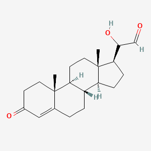 molecular formula C21H30O3 B1221235 20-Hydroxy-3-oxopregn-4-en-21-al 