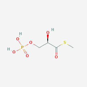 molecular formula C4H9O6PS B1221236 S-methyl 3-phospho-1-thio-D-glycerate 