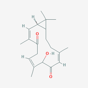 molecular formula C20H28O3 B122124 (1R,2Z,6Z,10Z)-8-Hydroxy-3,7,11,15,15-pentamethylbicyclo[12.1.0]pentadeca-2,6,10-triene-4,9-dione CAS No. 155969-80-5