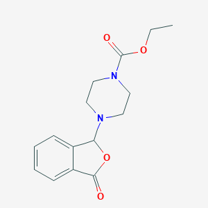 molecular formula C15H18N2O4 B12212426 Ethyl 4-(3-oxo-1,3-dihydro-2-benzofuran-1-yl)piperazine-1-carboxylate 