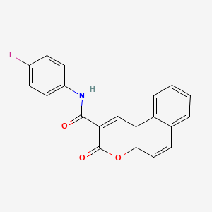 molecular formula C20H12FNO3 B12212616 N-(4-fluorophenyl)(3-oxobenzo[f]chromen-2-yl)carboxamide 