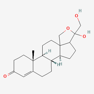 molecular formula C21H30O4 B1221263 20,21-Dihydroxy-18,20-epoxypregn-4-en-3-one 