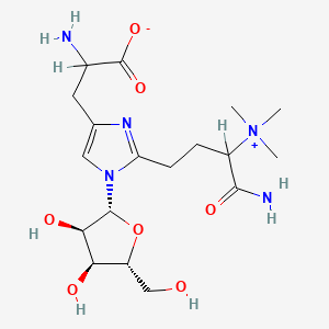 molecular formula C18H31N5O7 B1221268 Ribosyl-diphthamide CAS No. 75652-53-8