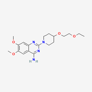 molecular formula C19H28N4O4 B1221269 4-Quinazolinamine, 2-(4-(2-ethoxyethoxy)-1-piperidinyl)-6,7-dimethoxy- CAS No. 70978-66-4
