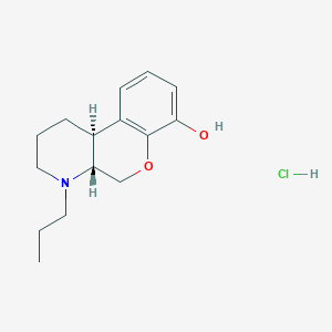 molecular formula C15H22ClNO2 B1221270 1,3,4,4a,5,10b-Hexahydro-4-propyl-2H-benzopyrano(3,4-b)-pyridin-7-ol CAS No. 118929-49-0