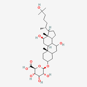 7,12,25-Trihydroxycholestan-3-yl hexopyranosiduronic acid