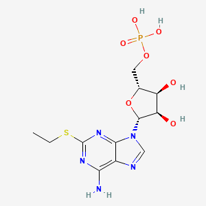 [(2R,3S,4R,5R)-5-(6-amino-2-ethylsulfanylpurin-9-yl)-3,4-dihydroxyoxolan-2-yl]methyl dihydrogen phosphate