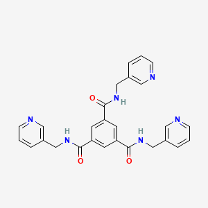 molecular formula C27H24N6O3 B1221283 N,N',N''-tris(3-pyridylmethyl)benzene-1,3,5-tricarboxamide 