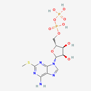 molecular formula C11H17N5O10P2S B1221296 2-甲硫基腺苷-5'-二磷酸 CAS No. 34983-48-7