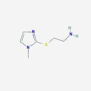 molecular formula C6H11N3S B122131 2-[(1-methyl-1H-imidazol-2-yl)thio]ethanamine CAS No. 142313-55-1