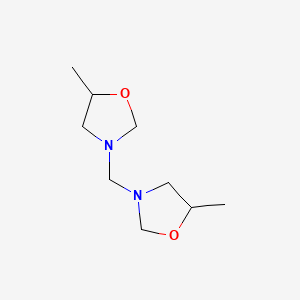 molecular formula C9H18N2O2 B1221322 恶唑烷，3,3'-亚甲基双[5-甲基- CAS No. 66204-44-2