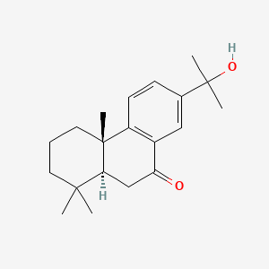 molecular formula C20H28O2 B1221324 (4aS,10aS)-7-(2-hydroxypropan-2-yl)-1,1,4a-trimethyl-3,4,10,10a-tetrahydro-2H-phenanthren-9-one CAS No. 105037-83-0