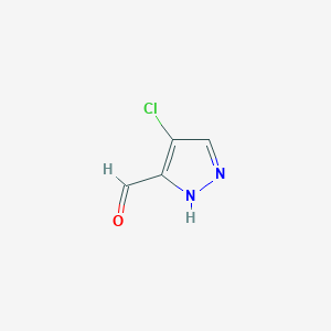 molecular formula C4H3ClN2O B122133 4-Chloro-1h-pyrazole-3-carbaldehyde CAS No. 623570-54-7