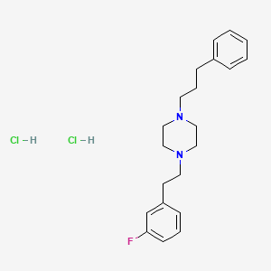 molecular formula C21H29Cl2FN2 B12213419 Piperazine, 1-[2-(3-fluorophenyl)ethyl]-4-(3-phenylpropyl)-, dihydrochloride 