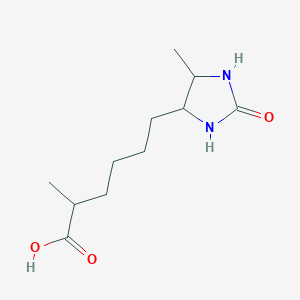 2-Methyl-6-(5-methyl-2-oxoimidazolidin-4-yl)hexanoic acid