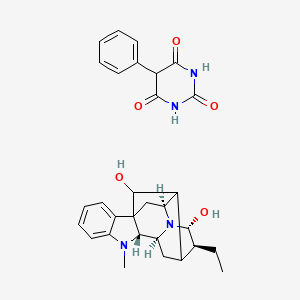 (9R,10S,13S,14R,16S,18R)-13-Ethyl-8-methyl-8,15-diazahexacyclo[14.2.1.01,9.02,7.010,15.012,17]nonadeca-2,4,6-triene-14,18-diol;5-phenyl-1,3-diazinane-2,4,6-trione