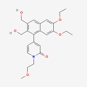 4-(6,7-Diethoxy-2,3-bis(hydroxymethyl)naphthalen-1-yl)-1-(2-methoxyethyl)pyridine-2(1H)-one