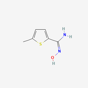 molecular formula C6H8N2OS B12213849 N'-hydroxy-5-methylthiophene-2-carboximidamide 