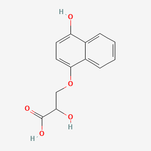 molecular formula C13H12O5 B1221396 3-(4-Hydroxy-1-naphthoxy)lactic acid CAS No. 96848-85-0