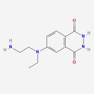 molecular formula C12H16N4O2 B1221406 1,4-Phthalazinedione, 6-((2-aminoethyl)ethylamino)-2,3-dihydro- CAS No. 80944-67-8