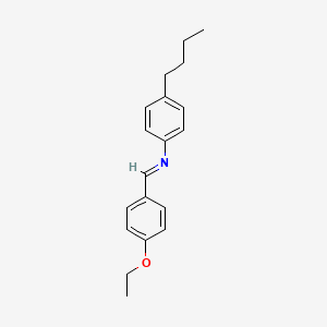 molecular formula C19H23NO B1221408 Benzenamine, 4-butyl-N-[(4-ethoxyphenyl)methylene]- CAS No. 29743-08-6