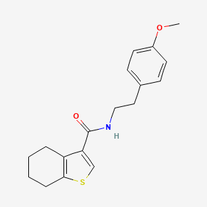molecular formula C18H21NO2S B12214258 N-[2-(4-methoxyphenyl)ethyl]-4,5,6,7-tetrahydro-1-benzothiophene-3-carboxamide CAS No. 618394-99-3