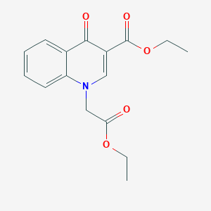 molecular formula C16H17NO5 B12214263 Ethyl 1-(2-ethoxy-2-oxoethyl)-4-oxo-1,4-dihydroquinoline-3-carboxylate 