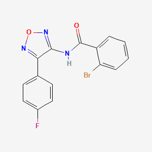 molecular formula C15H9BrFN3O2 B12214277 2-bromo-N-[4-(4-fluorophenyl)-1,2,5-oxadiazol-3-yl]benzamide 