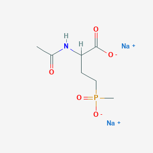 molecular formula C7H12NNa2O5P B122143 N-Acetyl Glufosinate Sodium CAS No. 133659-60-6