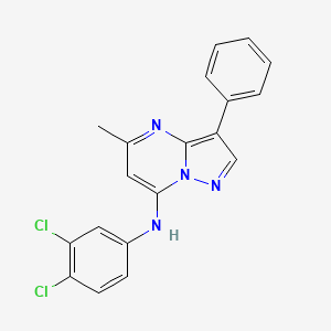 molecular formula C19H14Cl2N4 B12214682 N-(3,4-dichlorophenyl)-5-methyl-3-phenylpyrazolo[1,5-a]pyrimidin-7-amine 