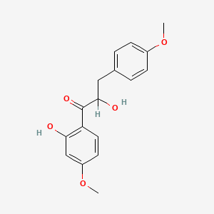 molecular formula C17H18O5 B1221473 2-Hydroxy-1-(2-hydroxy-4-methoxyphenyl)-3-(4-methoxyphenyl)propan-1-one CAS No. 94943-12-1