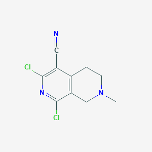 1,3-dichloro-7-methyl-6,8-dihydro-5H-2,7-naphthyridine-4-carbonitrile