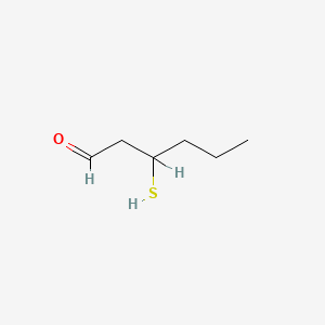 molecular formula C6H12OS B1221480 3-Mercaptohexanal CAS No. 51755-72-7