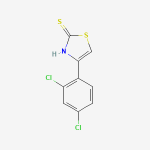 molecular formula C9H5Cl2NS2 B12214828 4-(2,4-Dichlorophenyl)-1,3-thiazole-2-thiol 
