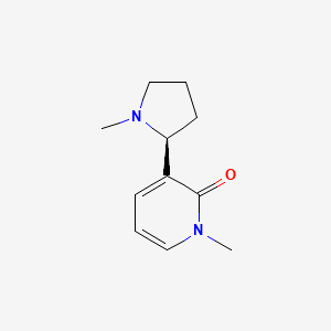 molecular formula C11H16N2O B1221484 2(1H)-Pyridinone, 1-methyl-3-(1-methyl-2-pyrrolidinyl)-, (S)- CAS No. 59551-30-3