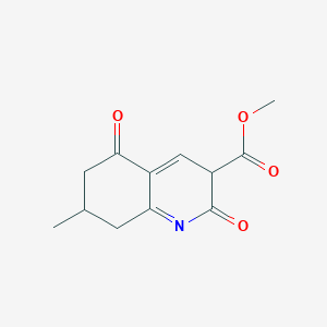 molecular formula C12H13NO4 B12214845 Methyl 7-methyl-2,5-dioxo-3,6,7,8-tetrahydroquinoline-3-carboxylate 