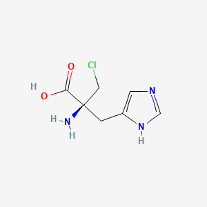 molecular formula C7H10ClN3O2 B1221489 alpha-Chloromethylhistidine CAS No. 70470-95-0