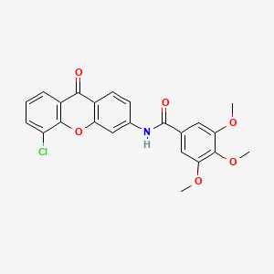 molecular formula C23H18ClNO6 B12214941 N-(5-chloro-9-oxo-9H-xanthen-3-yl)-3,4,5-trimethoxybenzamide 