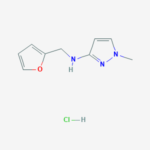 molecular formula C9H12ClN3O B12214949 N-(2-Furylmethyl)-1-methyl-1H-pyrazol-3-amine 
