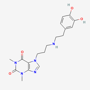 molecular formula C18H23N5O4 B1221495 7-Propyltheophylline dopamine CAS No. 71201-33-7