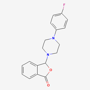 molecular formula C18H17FN2O2 B12215128 3-[4-(4-fluorophenyl)piperazin-1-yl]-2-benzofuran-1(3H)-one 